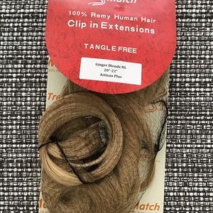 Tressmatch ginger blonde full set clip in human hair extensions 20-22”